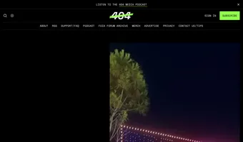 Screenshot of 404 Media