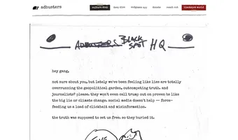 Screenshot of Adbusters Media Foundation