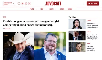 Screenshot of Advocate.com