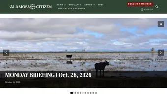 Screenshot of Alamosa Citizen