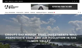 Screenshot of The Allegheny Front