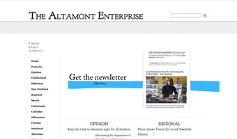 Screenshot of The Altamont Enterprise
