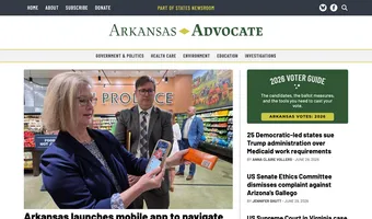 Screenshot of Arkansas Advocate
