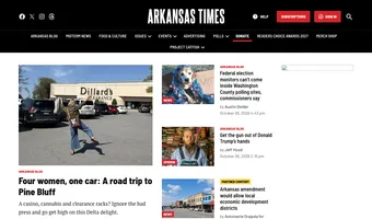 Screenshot of Arkansas Times
