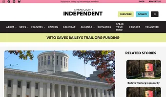 Screenshot of Athens County Independent