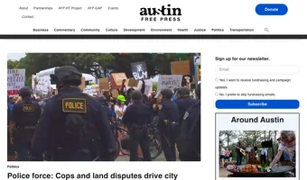 Screenshot of Austin Free Press