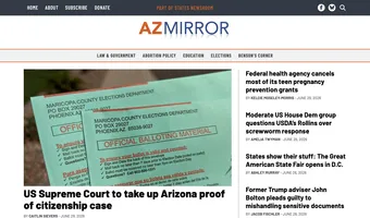 Screenshot of Arizona Mirror