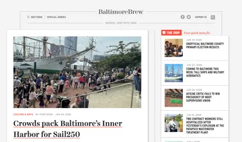 Screenshot of Baltimore Brew