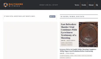 Screenshot of Baltimore Witness