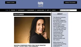 Screenshot of Boston Institute for Nonprofit Journalism