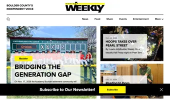 Screenshot of Boulder Weekly