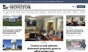 Screenshot of The Bourbon County Monitor