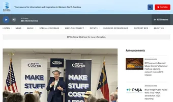 Screenshot of Blue Ridge Public Radio