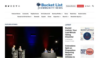 Screenshot of Bucket List Community News