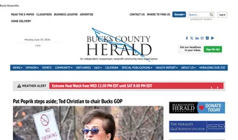 Screenshot of Bucks County Herald