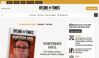 Screenshot of Byline Times
