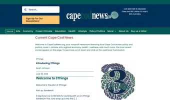 Screenshot of Cape Cod News