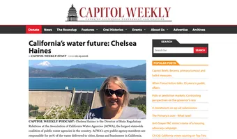 Screenshot of Capitol Weekly