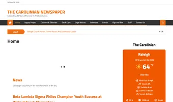 Screenshot of The Carolinian Newspaper