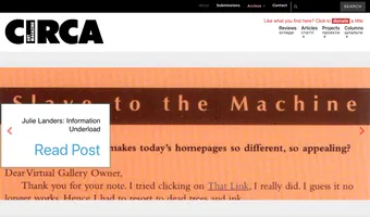 Screenshot of Circa Art Magazine