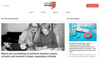 Screenshot of Climate, Gendered