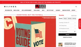 Screenshot of Creative Loafing Tampa