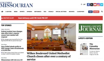 Screenshot of Columbia Missourian
