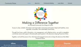 Screenshot of Community Voices
