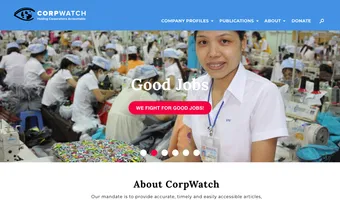 Screenshot of CorpWatch