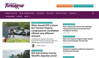 Screenshot of Charlottesville Tomorrow