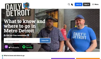 Screenshot of Daily Detroit