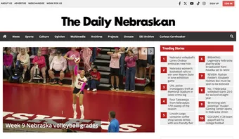 Screenshot of The Daily Nebraskan