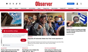 Screenshot of Dallas Observer