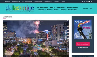 Screenshot of Dallas Voice