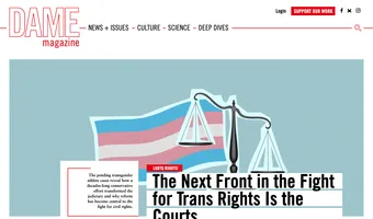 Screenshot of Dame Magazine