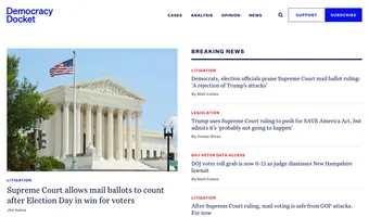 Screenshot of Democracy Docket