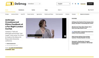 Screenshot of DeSmog