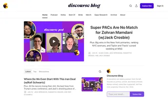 Screenshot of Discourse Blog