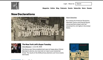 Screenshot of Dissent Magazine