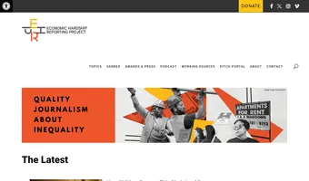 Screenshot of Economic Hardship Reporting Project