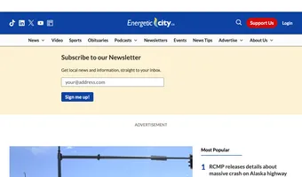 Screenshot of Energeticcity.ca