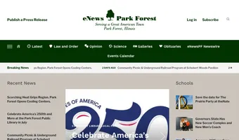 Screenshot of eNews Park Forest