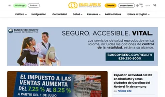 Screenshot of Enlace Latino NC
