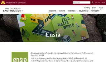Screenshot of Ensia