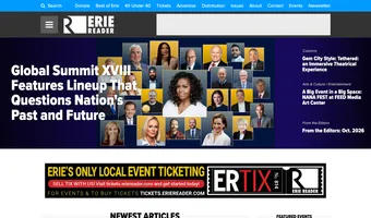 Screenshot of Erie Reader