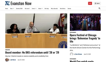 Screenshot of Evanston Now