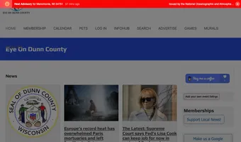 Screenshot of Eye on Dunn County