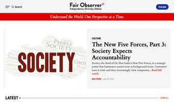 Screenshot of Fair Observer