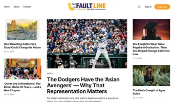 Screenshot of The Fault Line News