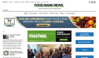 Screenshot of Food Bank News
